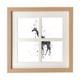 thumbnail image 1 of Mexican Giraffe Simple Black And White Frame Wall Tabletop Display 4 Openings Picture, 1 of 3
