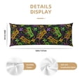thumbnail image 3 of Balery Mardi Gras Surface Funda Protectora para Almohada Corporal de Algodón Hipoalergénico con Cierre(55 x 21 pulgadas), Almohadas No Incluidas, 3 of 7