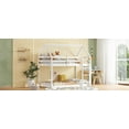 thumbnail image 6 of New Twin over Twin Rubber Wood Bunk Bed with House Roof - Safe 9.2" Guardrails & Playful Design for Kids Rooms, 67.6" H x 77.3" L (Includes Assembly Guide)​​, 6 of 10