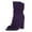 Purple, variant on FSJ Women Fashion Slouch Peep Open Toe Ankle Boots Chunky High Heel Side Zipper Booties Stylish Parties Dressy Shoes Size 8 Purple