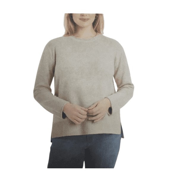 Ella Moss Womens Roll Neck Sweater Tan Large