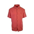thumbnail image 1 of Tommy Bahama Men's Salmon Pink Shirt Logo Short Sleeve Button (S05), 1 of 12