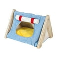 thumbnail image 2 of Cama portátil para cobayas, plataforma de actividades, hábitat cálido, casa, cueva, para dormir, azul, 2 of 9