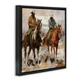 thumbnail image 4 of Stupell Industries Brush Stroke Cowboys People Painting Black Floater Framed Canvas Art Print Wall Art, 25 x 25, 4 of 10