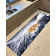 thumbnail image 2 of Modern Rug, Abstract Gold And White Flower Rugs, Contemporary Rug, Pattern Rug, Large Rug, Nursery Rug, Cute Rugs, Living Room Rug, 3.3'x9.2' - 100x280 cm, 2 of 7