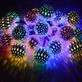 thumbnail image 1 of Guirnalda de luces solares navideñas para exteriores, 15 pies y 20 LED, 1 of 7