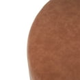 thumbnail image 4 of Christopher Knight Home 30" PU Upholstered Round Ottoman, Wood Frame, Cognac Brown, 4 of 7