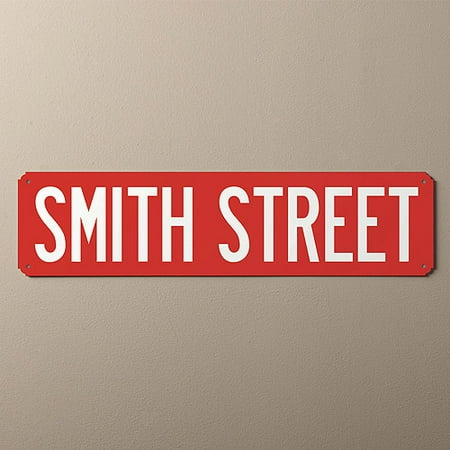 - Personalized You Name It Street Sign, Red and White