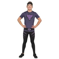 Costume Agent Dodgeball Purple Cobras Team Adult Halloween Costume Headband Shirt and Pants Set
