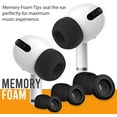 thumbnail image 2 of Replacement Earbud Tips and Ear Hooks, 3 Pairs of Black Anti-Slip Memory Foam Tips (S, M, L) + 3 Pairs (White, Black & Blue) of Ear Hooks, Compatible with Apple AirPods Pro, 2 of 5