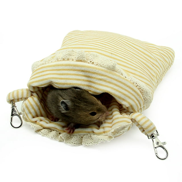 Pet Sleeping Bag Cute Warm Cotton Hanging Bed Sleeping Pouch for Small Animals