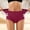 Red, variant on Women's Briefs Cotton High Waist Milk Satin Shaping Peach Buttock Mid Waist Control Seamless