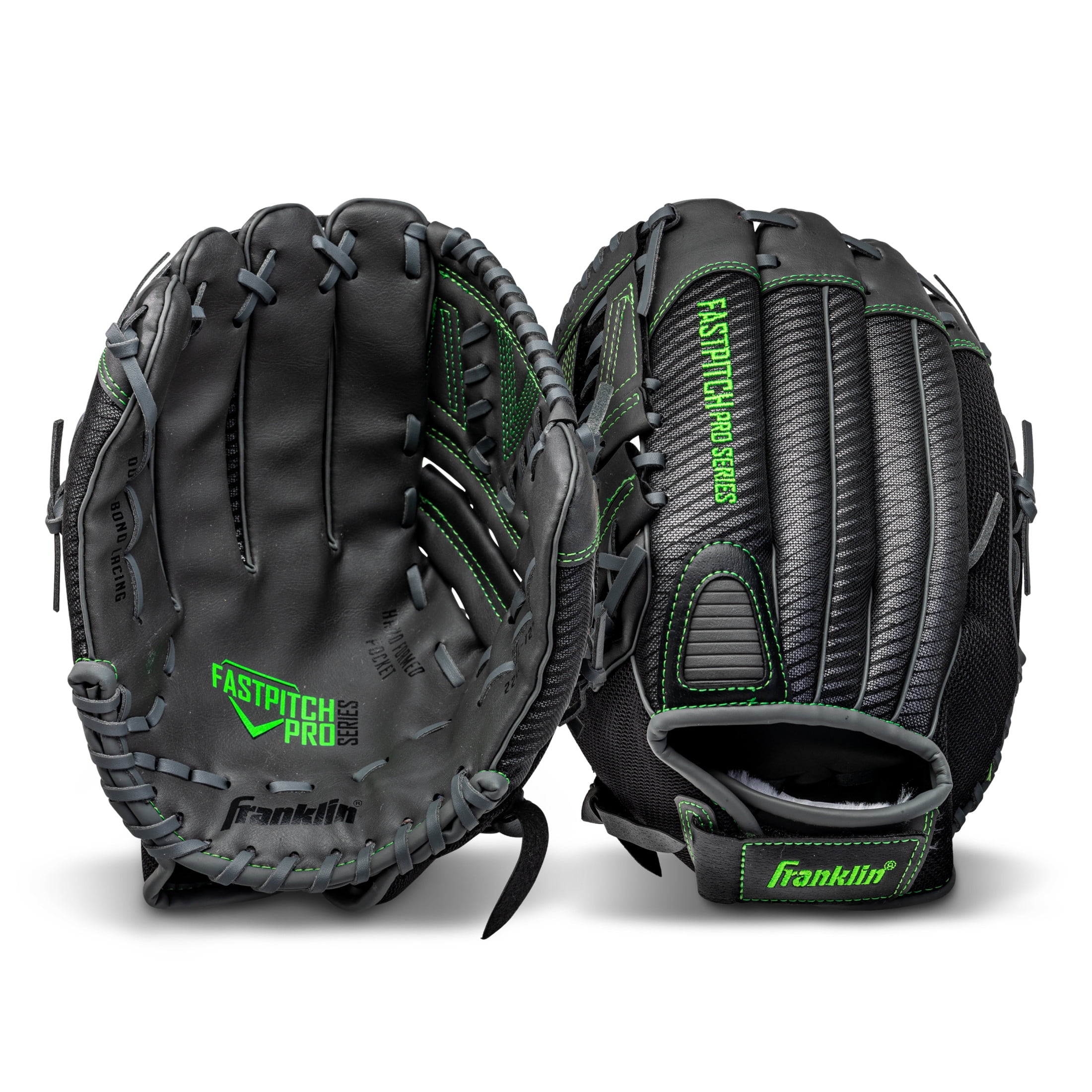 Franklin Sports Fastpitch Pro Softball Glove, 12.5 in, Lime Green, Right Hand Throw