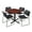 Cherry / Black, variant on Romig Pillar 36 in. Square X-Base Breakroom Table- Maple & 4 Zeng Stack Chairs- Grey