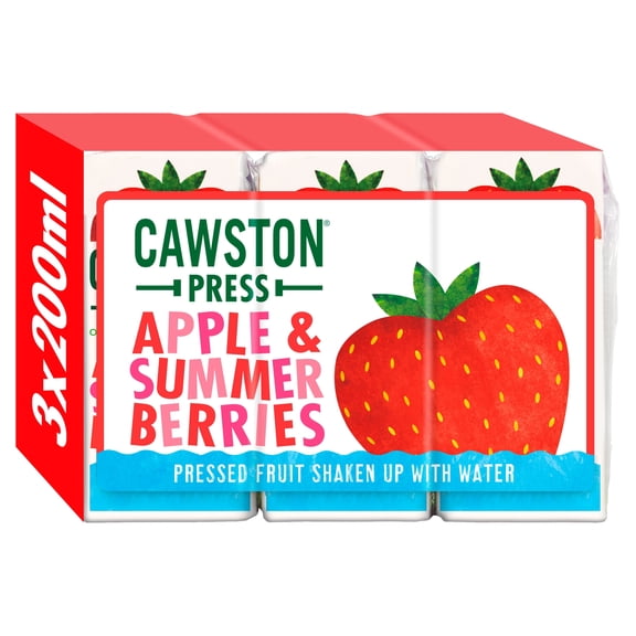 Cawston Press Apple & Summer Berries 3 x 200ml, Imported from Britain