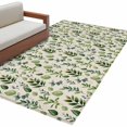 thumbnail image 6 of Green Leaves Area Rug 3x5 Washable Rug Non Slip Pastoral Rustic Botanical Plant Beige Large Area Rug Indoor Floor Carpet for Entryway Bedroom Kitchen Living Room Home Office Dining Room Nursery, 6 of 8