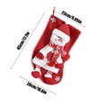 thumbnail image 3 of Knitted Christmas Stockings With Santa Claus And Snowman Designs Red Gift Bags Ideal For Christmas Tree Hanging Decoration, 3 of 6