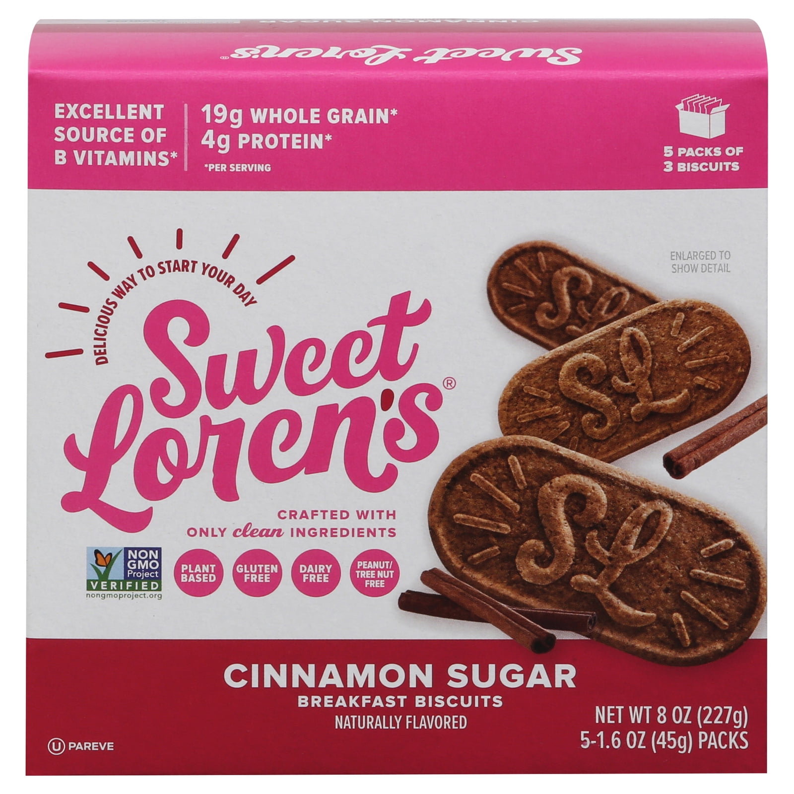 SWEET LORENS - Cinnamon Sugar Breakfast Biscuits - 8 Oz Case of