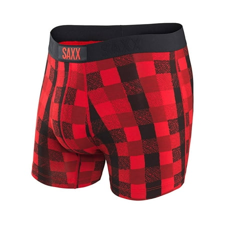 SAXX Vibe Boxer Modern Fit Red LumberJack Plaid XL | Walmart Canada