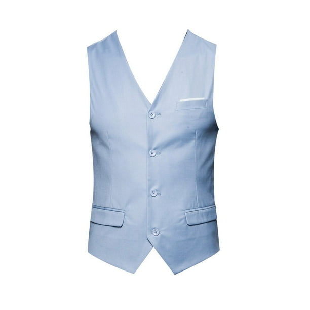 QENGING Men's Suit Jacket Formal Business Waistcoat Suit Jacket Vest
