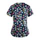 thumbnail image 3 of Fiudx Tops para Mujer Blusa de Manga Corta con Estampado de Moda para Mujer, Camiseta con Cuello En V, Tops Informales con Bolsillos, 3 of 3