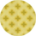 thumbnail image 1 of Ahgly Company Machine Washable Indoor Round Transitional Yellow Area Rugs, 6' Round, 1 of 7