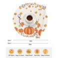 thumbnail image 6 of 13 Inch Round Placemats Set of 6, Fall Thanksgiving Non Slip Heat Insulation PP Table Mats, Watercolor Orange Pumpkin Maple Leaf Washable Place Mats for Kitchen Dining Party Table Decor, 6 of 7