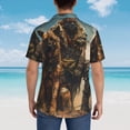 thumbnail image 4 of Rateoe desert Man Shepherd Dog Pattern Men’s Hawaiian Shirt – Short Sleeve Button-Down Tropical Beach Shirt, Lightweight & Breathable Casual Aloha Shirt with Pocket,Medium, 4 of 7