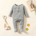 thumbnail image 2 of 0-6M Newborn Baby Footie Pajamas Zipper Front Infant Cotton One-piece Sleeper Pjs Newborn Footed Sleep Play, 2 of 4
