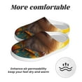 thumbnail image 6 of Fotbe Hawaiian Style Guinea Pig Pattern Women's Fuzzy Curly Fur Memory Foam Loafer Slippers Indoor Outdoor Slippers Winter Home Shoes-44/45, 6 of 7