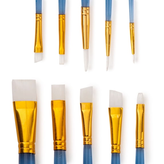 Artist's Loft White Synthetic Acrylic 10 Piece Brush Combo Necessities
