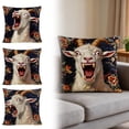 thumbnail image 5 of 18x18 Pillow Cover, Screaming Goat Plush, Funny Animal Throw Pillow with Soft Design, Decorative Pillowcase with Material, Home Decor Accent, Cushion Cover for Bed Couch Chair Bedroom Living Room(F), 5 of 6