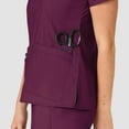 thumbnail image 4 of Wink WonderFLEX Women's Verity V-Neck Scrub Top, Wine, M Regular, 4 of 4