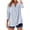 Blue-Shirts, variant on 3/4 Sleeve Cotton Linen Tops for Women Summer Button Up V Neck Shirts Trendy Striped Petite Blouses Work Elegant T-shirts Top S-2XL