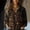 Black, variant on Womens Tops Stylish Print Long Sleeve Cotton Button Blouse Spring Summer Shirts for Women Black L