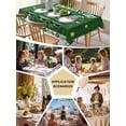 thumbnail image 5 of St. Patrick's Day Table Cloth, Waterproof Tablecloth for Rectangle Tables, Lucky Shamrock Gnomes Gold Coin Spring Green Reusable Washable Fabric Table Cover for Restaurant Kitchen Dining 60"x102", 5 of 9
