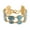 Multi Color Amazonite, variant on Galilea Rose Quartz 125.00 ctw 2 Row Link Bracelet in Rosetone 7.008.75In Christmas Gifts