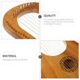 thumbnail image 2 of KAKOWELY 1 Ensemble Harpe Lyre Corps en Bois 10 Cordes Métalliques Instrument à Cordes, 15.47x"X9.57"X2.17 Pouces, 2 of 5