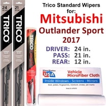 2017 Mitsubishi Outlander Sport Wiper Blades (Set of 3) w/Rear Wiper