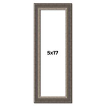 5x17 IN Frame Silver Real Wood Picture Frame Width 1.25 Inches | Interior Frame Depth 0.5 Inches |
