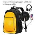 thumbnail image 2 of Balery Yellow Lemon Mochila con carga USB para hombre y mujer - Mochila impermeable y antirrobo para laptop con puerto USB para viajes, trabajo, 2 of 7