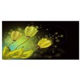 thumbnail image 2 of Golden Flowers Greeting Card - Large Floral Art Canvas Print, 2 of 3