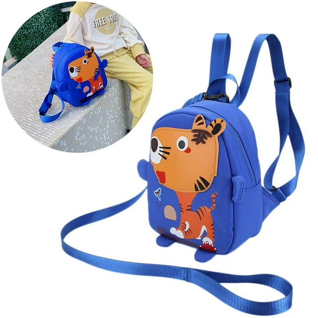 Mochila De Dibujos Animados Para Niños, Bolso De Hombro Antipérdida Con Arnés De Seguridad Para Bebé, Color Rojo