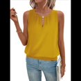 thumbnail image 2 of Chaleco de Moda con Cuello Redondo y Botones, Color Liso, Amarillo, Talla XXL, 2 of 6
