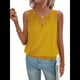 thumbnail image 2 of Chaleco de Moda con Cuello Redondo y Botones, Color Liso, Amarillo, Talla M, 2 of 6