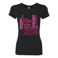 thumbnail image 2 of Wild Bobby Breast Cancer Awareness Words of Encouragement Distressed Breast Cancer Awareness Women Slim Fit Junior Tee, Black, Small, 2 of 6