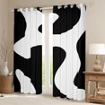 thumbnail image 2 of Homewish Contemporary Art Boho Blackout Curtains Set of 2 (52x84 Each),Geometric Striped Square Window Curtains,White Black Curtains and Drapes For Boys Teens,Breathable Home Decor, 2 of 6