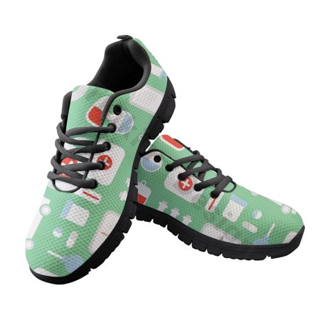 

Pink Zapatillas Sneakers Cartoon Nurse Print Female Custome Logo Trainer Shoes Fashion Breathable Soft Women Casual Shoes 2021