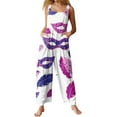 thumbnail image 2 of Mardi Gras Overalls for Women Loose Fit Sleeveless Casual Carnival Mask Graphic Rompers Long Parada Mardi Rompers with Pockets, 2 of 7