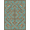 Teal Beige Orange, Pattern 14, variant on ODIKA 8'x10' Washable Area Rug Durable, Non-Slip Mid Symmetrical Century Border Washed Decorative Hallway Teal for Living Room, Under Sectional, Family